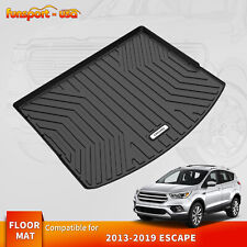 Cargo Liner For 2013-2019 Ford Escape Rear Trunk Floor Mat 3d Boot Tray Black
