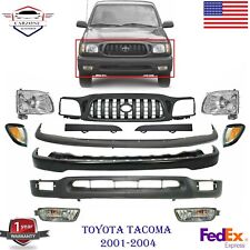 Front Bumper Kit Primed Grille Headlights For Toyota Tacoma 2wd 2001-2004