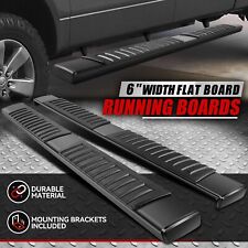 For 09-14 Ford F150 Super Crew Cab Black 6 Flat Side Step Bar Running Boards