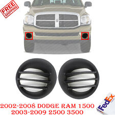 Front Bumper Fog Light Covers For 2002-2008 Dodge Ram 1500 03-09 2500 3500
