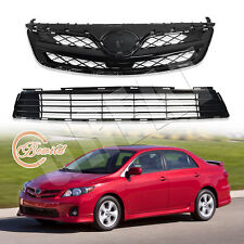 For 2011 2012 2013 Toyota Corolla Front Upper Lower Bumper Grille Assembly Set