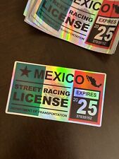 Bogo Sale Mexico Street Racing Permit Car Truck Window Sticker Stickers Decals