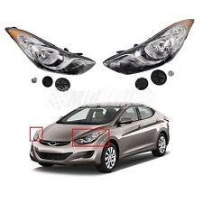Pair Of Left Right Headlight Headlamp Fits 11-13 Hyundai Elantra