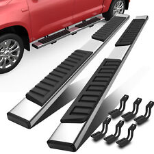 Pair 6 Running Boards Side Steps For 2007-2021 Toyota Tundra Crew Max Cab