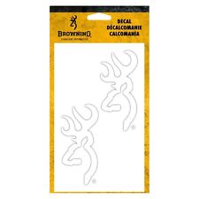 Browning Buckmark White Buck Decal - Car Truck Auto 2 Pack