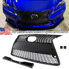 Gloss Black Trim Front Upperlower Grille For 2014-16 Lexus Is250 Is350 F Sport