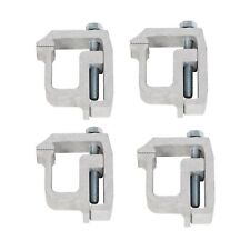 4 Piece Truck Cap Topper Camper Aluminum Shell Mounting Clamps Heavy Duty Sliver