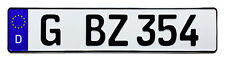 German European License Plate
