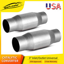 1set 2pcs Universal Catalytic Converter 3 Inch Inletoutlet Epa Approved