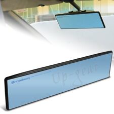 Universal Broadway 270mm Wide Flat Interior Clip On Rear View Blue Tint Mirror