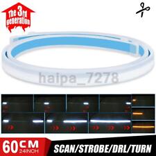 2x 60cm 24 Drl Led Headlight Strip Light Daytime Running Sequential Turn Signal
