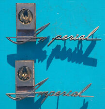 1964 Chrysler Imperial Front Fender Script Emblem Right And Left Set Of 2 