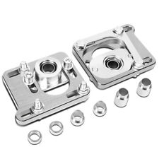 Fit 94-04 Ford Mustang - 2.5 Adjustable Alignment Camber Caster Plates Silver