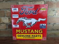 Vintage 1968 Mustang Ford Motor Company Porcelain Dealership Sign 12 X 12