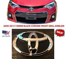 2009-2013 140mm Black Chrome Front Grill Emblems Bumper Fit For Toyota Corolla