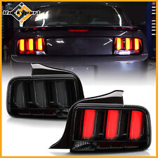 Tail Lights Wsequential Led Lamps Rear Brake Smoked Tube For 05-09 Ford Mustang