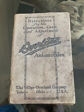 1914 Overland Owner Directions Manual 46 79 Roadster Touring Coupe Original 14