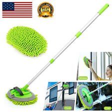 Car Wash Mop Head Microfibre Telescopic Cleaning Brush Wash Handle Cleaner Us