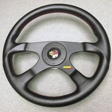 Momo Corse Steering Wheel Red Stitch 4-spoke 1994 Vintage Rare