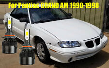 Led For Grand Am 1990-1998 Headlight Kit 9006 Hb4 White Cree Bulbs Low Beam