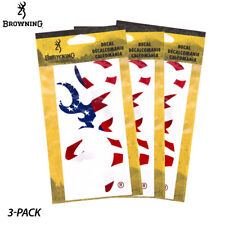 3-pack Browning Buckmark 12 Decal- Redwhiteblue