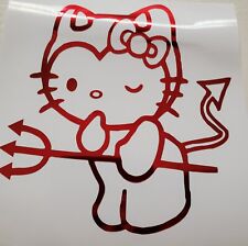 Cute Hello Kitty Devil Sticker Holo Vinyl Decal Windows Laptops Walls Waterproof