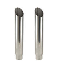 Diesel Truck Exhaust 5 In 7 Out 36 Tall Miter Cut Pypes Polished Stack Tips
