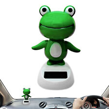 Bobble Head Frog Cute Car Dashboard Solar Powered Decor Shaking Head Ornaments