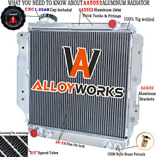 4 Row Aluminum Radiator For Jeep Wrangler Yj Tj 2.5l 4.0l 4.2l 1987-2006 L6 Gas