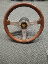 Luisi Mercedes Steering Wheel Wooden Vintage Italy 1985 370mm 14.5 Diameter