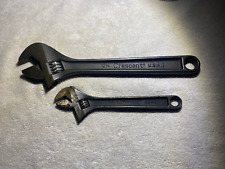 Cresent Tools Adjustable Wrench Lot 2pcs 12in 8in Great Condition Black Usa Made