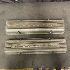 1956-1959 Corvette Valve Covers Staggered Hole 7 Fin Gm 3726086