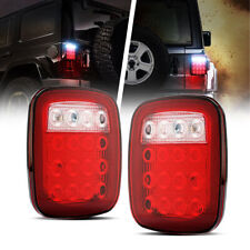 2x Led Trailer Lights Square Tail Stop Truck Lamp Car For Jeep Wrangler Tj Cj Jk