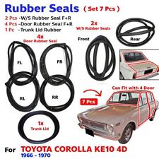 Weatherstrip Rubber Seal Fits Toyota Corolla Ke10 Te10 4d Sedan 1966-70 7 Pcs