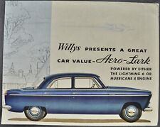 1952 Willys Aero Lark Sedan Sales Brochure Folder Excellent Original 52