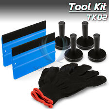 Eco Vehicle Wrap Vinyl Tools Kit Felt Squeegee Razor Wrapping Gloves 4 Magnets