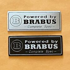 Black Silver Powered By Brabus Emblem Logo Sticker Decal For Mercedes Smart