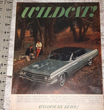 1963 Buick Wildcat Vintage Print Ad V8 Muscle Car Convertible Coupe Sedan Gm