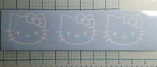 3 Hello Kitty With Bow Vinyl Decals Car Truck Window Bumper Laptops Cups Etc.