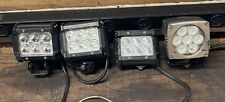 Lot Of 4 Led Light Pods Mount Bracket Wire Run D Nilight Off Road Used Working