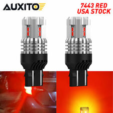Auxito 7443 Led Super Red Bright Brake Tail Stop Light Parking Bulbs 7440 7444
