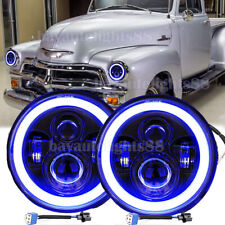 2x Fit Chevrolet Truck 1954-1957 3100 1956-59 7 Inch Led Halo Headlights Hi-lo