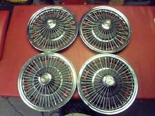 Vintage 1964-67 Chevy Camaro Nova Ss Wire Spinner Hubcaps Wheel Covers