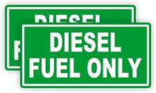 Pair - Diesel Fuel Only Vinyl Decals Stickers Labels Truck Turbo Waterproof