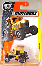 2016 Matchbox 37125 Construction Tractor King Yellow Wflower-8 Dot Spoke Wheel