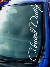 Abused Daily Windscreen Window Script Slogan Phrase Car Vinyl Stickers Decals