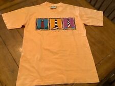 Vintage Obx Nc Outer Banks T-shirt Cotton Orange Lighthouses S Small