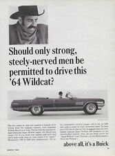 1964 Buick Wildcat Convertible Ad 425 V8 Vintage Magazine Advertisement 64
