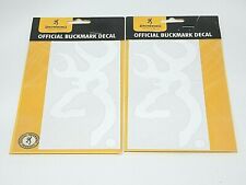 Browning White Official Buckmark Buck Vinyl Decal Lot Of 2 New In Package