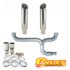 7 Miter Cut Double Stack Stainless Pypes Exhaust Kit Dodge 2500 3500 Diesel